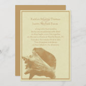 Invitation Coquillage/ Mariage (Devant / Derrière)