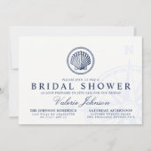 Invitation Coquillage marin Fête des mariées à thème (Devant)