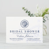 Invitation Coquillage marin Fête des mariées à thème (Debout devant)