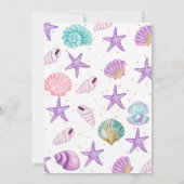 Invitation coquillages  Anniversaire  (Dos)