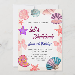 Invitation coquillages Anniversaire