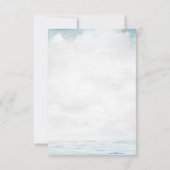 Invitation Coquillages Aquarelle, Réception de la Mer  (Dos)