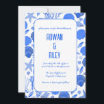 Invitation Coquillages bleus motif chic fête de mariage de pl<br><div class="desc">Personnalisez ce faire-part de mariage avec motif de coquillages fait-main avec vos détails. Vous pouvez changer tout, des polices, des couleurs et de tous les détails. Consultez ma boutique pour des articles assortis comme des enveloppes, des cartes de réponse, des cartes de remerciement, des cartes de numéro de table, des...</div>