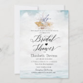 Invitation Coquillages d'aquarelle, Fête des mariées de mer (Devant)