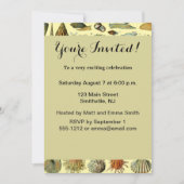 Invitation Coquillages de coquillages Mollusk Clam Élégant Ar (Devant)