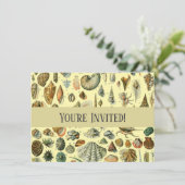 Invitation Coquillages de coquillages Mollusk Clam Élégant Ar (Debout devant)