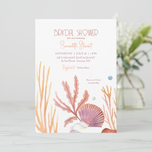 Invitation Coquillages de Corail (Debout devant)