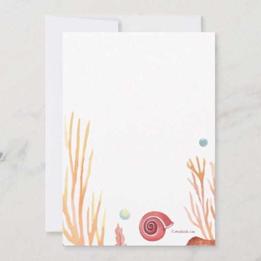 Invitation Coquillages de Corail (Dos)