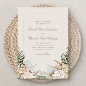 Invitation Coquillages de plage Mariage floral