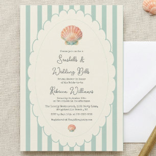 Invitation Coquillages et Cloches de Mariage : Réception de M