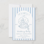 Invitation Coquillages Et Cloches Mariages Bachelorette Côtiè (Devant)