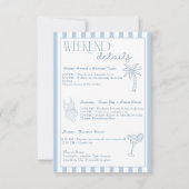 Invitation Coquillages Et Cloches Mariages Bachelorette Côtiè (Dos)