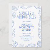 Invitation Coquillages et Mariage Bells Bachelorette Week-end (Devant)