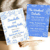 Invitation Coquillages et Mariage Bells Bachelorette Week-end