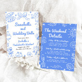 Invitation Coquillages et Mariage Bells Bachelorette Week-end
