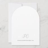 Invitation Coquillages et Mariage floral blanc 3 Arc (Dos)