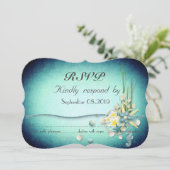 Invitation Coquillages, Fleurs RSVP (Debout devant)