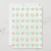 Invitation Coquillages & Mariage Cloches Fête des mariées océ (Dos)