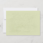 Invitation coquillages mariage vert plage enregistrer la date (Dos)