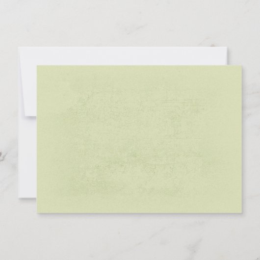 Invitation coquillages mariage vert plage enregistrer la date (Dos)