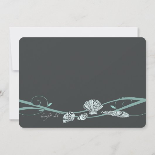 Invitation Coquillages Mélés (Dos)