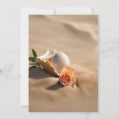 Invitation Coquillages Rose Sable Mariage (Dos)