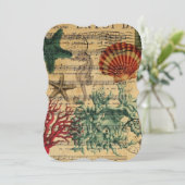 Invitation coquillages tropicaux côtiers de corail (Debout devant)