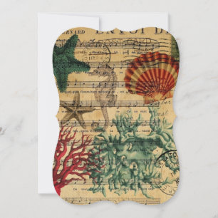 Invitation coquillages tropicaux côtiers de corail