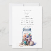 Invitation Coquillages Verre Jar Centerpiece Plage Mariage (Devant)