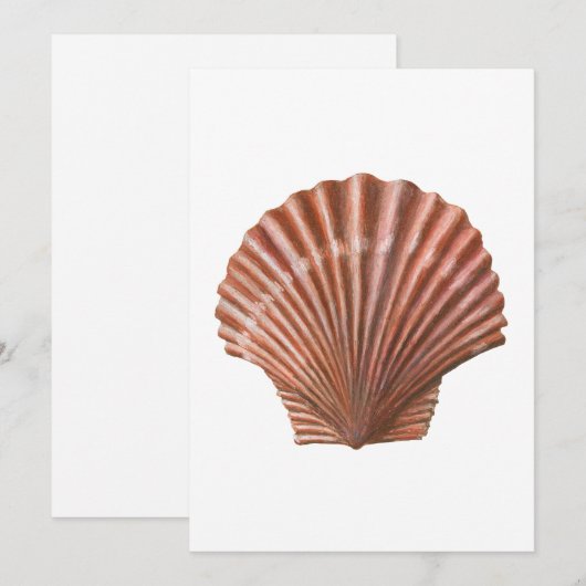 Invitation Coquille de saint Jacques (Devant / Derrière)