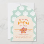 Invitation Coquille fête d'anniversaire Floral Shellebration (Devant)