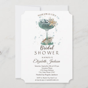 Invitation Coquilles de cocktail Naissance de mariage