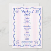 Invitation Coquilles de mer griffées à la main bachelorette r (Dos)