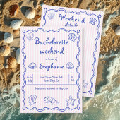 Invitation Coquilles de mer griffées à la main bachelorette r