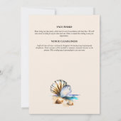 Invitation Coquilles de plage coquillages tropicaux océan iri (Dos)