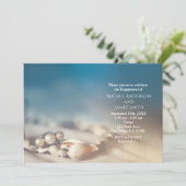 Invitation Coquilles de plage et bijoux en perle Fête des mar (Debout devant)