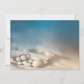 Invitation Coquilles de plage et bijoux en perle Fête des mar (Dos)