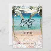 Invitation Coquilles de plage tropicales 60e anniversaire (Devant)