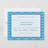 Invitation Coquilles de RSVP Plage ou Destination (Dos)