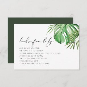 Invitation CORA Tropical Beach Palm Books for Baby Card