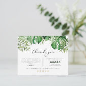 Invitation CORA Tropical Beach Palm Small Business Merci (Debout devant)