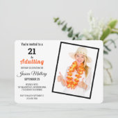 Invitation Corail 21 & Adulte 21ème fête d'anniversaire (Debout devant)