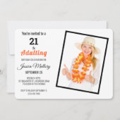 Invitation Corail 21 & Adulte 21ème fête d'anniversaire (Devant)