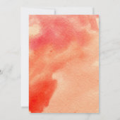 Invitation Corail aquarelle croix florale Première sainte com (Dos)