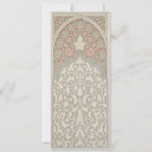 Invitation Corail artistique et Mariage de dentelle islamique (Dos)