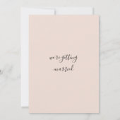 Invitation Corail blanc chic rose mariage floral (Dos)