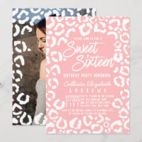 Corail blanc moderne Cheetah Leopard Sweet 16 Phot