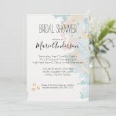 Invitation Corail bleu Abstrait (Debout devant)