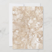 Invitation corail bleu velours floral romantique Mariage (Dos)