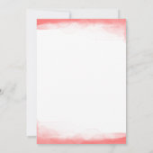 Invitation Corail chaud Aquarelle brillante Moderne Chic Swee (Dos)